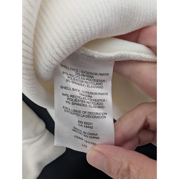 MONDETTA Women's Long Sleeve Corduroy Fleece Pullover Sweater Cream Large - Picture 7 of 7